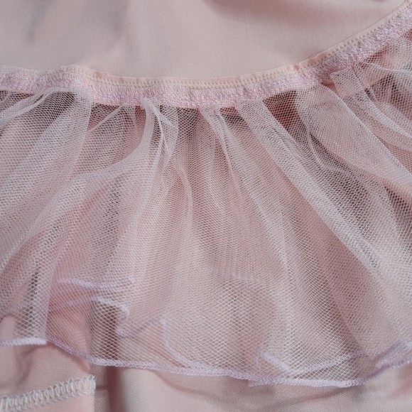 Pink Black Lace Overlay Mini Dress Fit & Flare Sz 16 - Picture 9 of 14